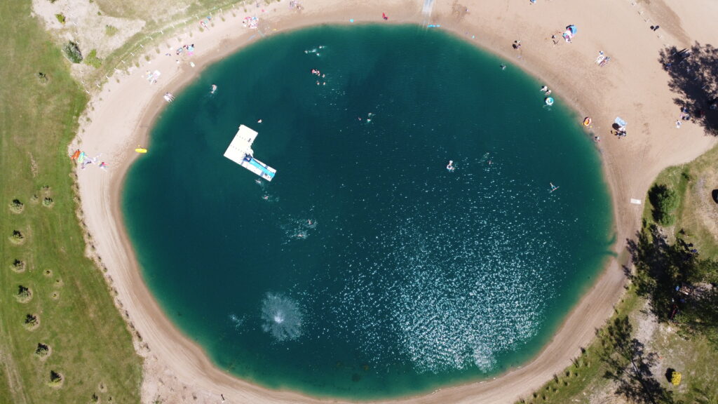 Natural Swimming Pond in at a community beach